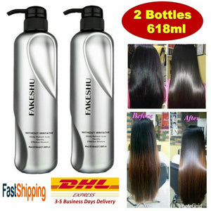 2x FAKESHU With Hydrolyzed Keratin Hair Treatment Dry Damaged Repare Frizzy