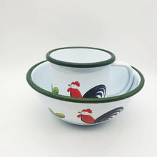 Load image into Gallery viewer, Rare Chicken Enamelware Enamel Mug Cup Bowl Camping Animal Pet Two Pieces Set
