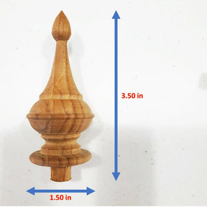 10Pcs Teak Wooden Finial Antique Furniture Unpainted Home Decor DIY Home Decor