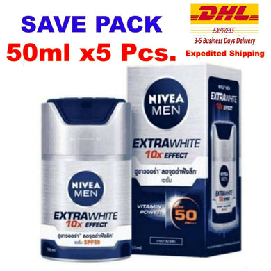 5x NIVEA MEN Extra Aura Radiance Skin Super Serum Best Face Moisturizer SPF50