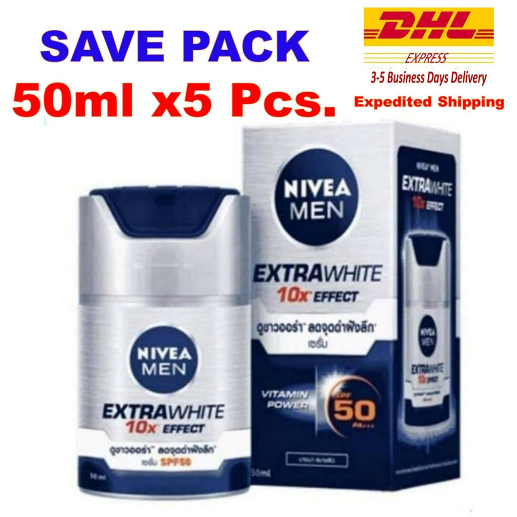 5x NIVEA MEN Extra Aura Radiance Skin Super Serum Best Face Moisturizer SPF50