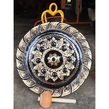 Load image into Gallery viewer, Gong with Mallet Tradition Instrument Iron Thai Artisan Handmade Village Musical