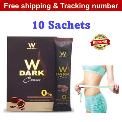 New W Choco By Wink White Dark Cocoa Instant Drink Weight Control (10 Sachets)