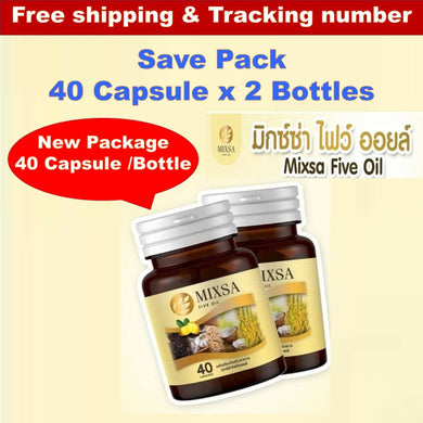 2X Mixsa Five Oils 5 Natural Stimulate Metabolism Brain Bones Sleep Balance Mixa