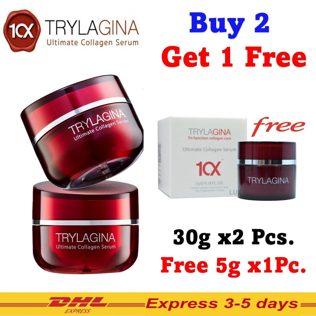 2 Free 1 Trylagina Ultimate Collagen Serum Anti Aging Wrinkle Spot Control 70g
