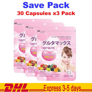 3x GLUTAMAX Vitamin C Fruit Extract Anti-Aging Acne Wrinkles Aura Radiant Skin