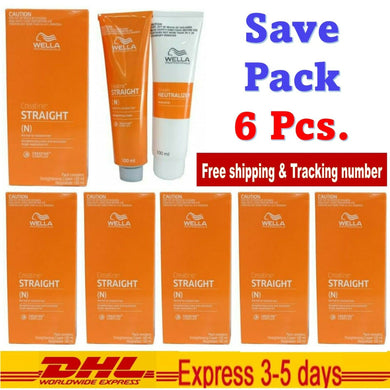 6x WELLA Straight Hair Intense Resistant Creatine+ N/R Cream Wellastrate