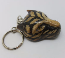 Load image into Gallery viewer, TIGER Keyring Water Buffalo&#39;s Horn Carve Figurine Keychain Lucky Talisman (B)