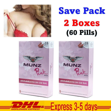 2x Munz Pink Women's Supplement Breasts Firmer Increase Lubricant Premium Herbs