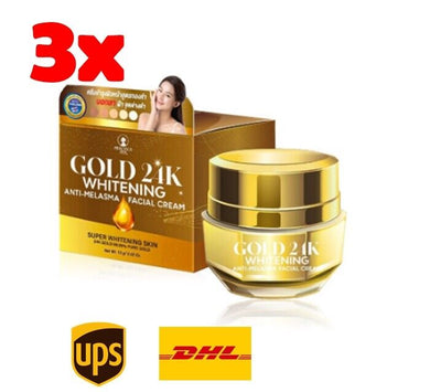 3X Gold 24K Whitening Anti- Melasma Facial Cream Super Whitening Pure Gold 15g
