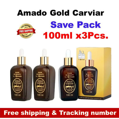 3x Amado Gold Caviar Concentrate Serum Reduce Wrinkles Dark Spots 100ml