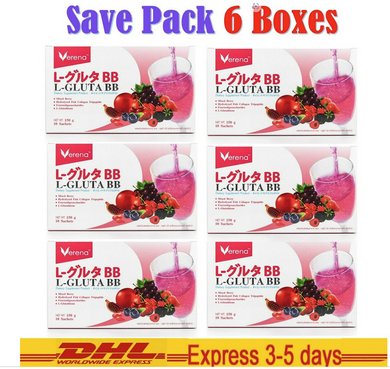 6x Verena L-Gluta BB Collagen Berry Q10 VitC Drink Skin Fix GMP HALAL