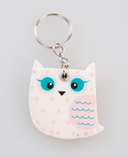 Load image into Gallery viewer, Handmade fabric keyring Owl ideas pattern animal charm lovely pet keychain gifts