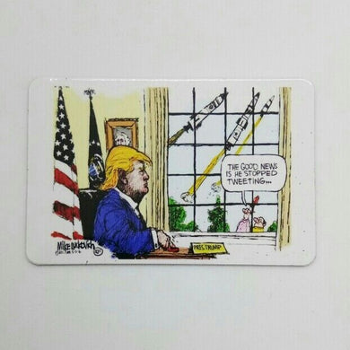 TRUMP PRES. funny joke pic Design Vintage Poster Magnet Fridge Collectible