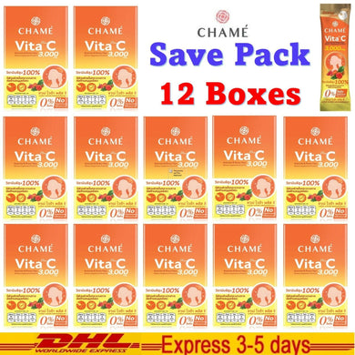 12x Chame Vita Plus C Acerola & Rosehips 3000 mg Vitamin Immune Booster Support