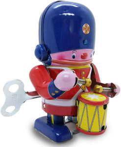 Soldier Drummer Tin Toy Vintage Collectible Clockwork Tin Toy Decor Gift