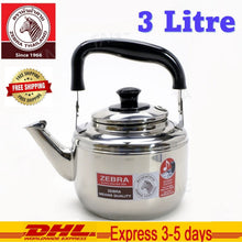 Load image into Gallery viewer, Zebra Brand Whistle Kettle Century Stainless Steel Thai kitchen Stove Top