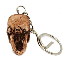 Load image into Gallery viewer, Predator Alien Keyring Keychain Human Skull Bonehead Handmade Biker Chopper