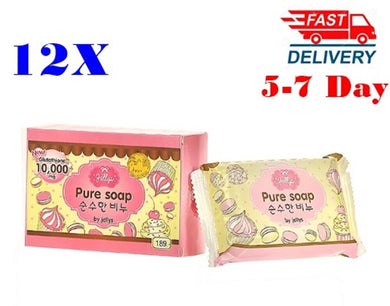 12X Pure Soap Jelly Whitening Skin Aging Anti Body Face Lightening White Gluta
