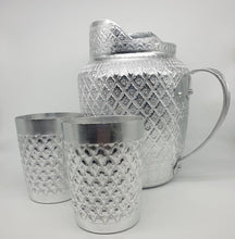 Load image into Gallery viewer, Pitcher Jug Jar Mug Aluminum Liquid Water Vintage Thai Silver Set