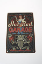Load image into Gallery viewer, Hot Rod Garage Vintage Metal Plate Retro Wall Poster Street Rods Plaque Decor