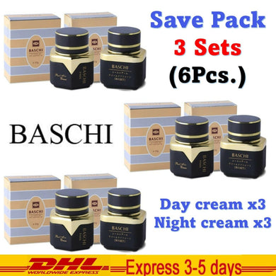 3 Set Baschi Day & Night Clear Skin Reduce Fade Freckles Dark Spots Radiance