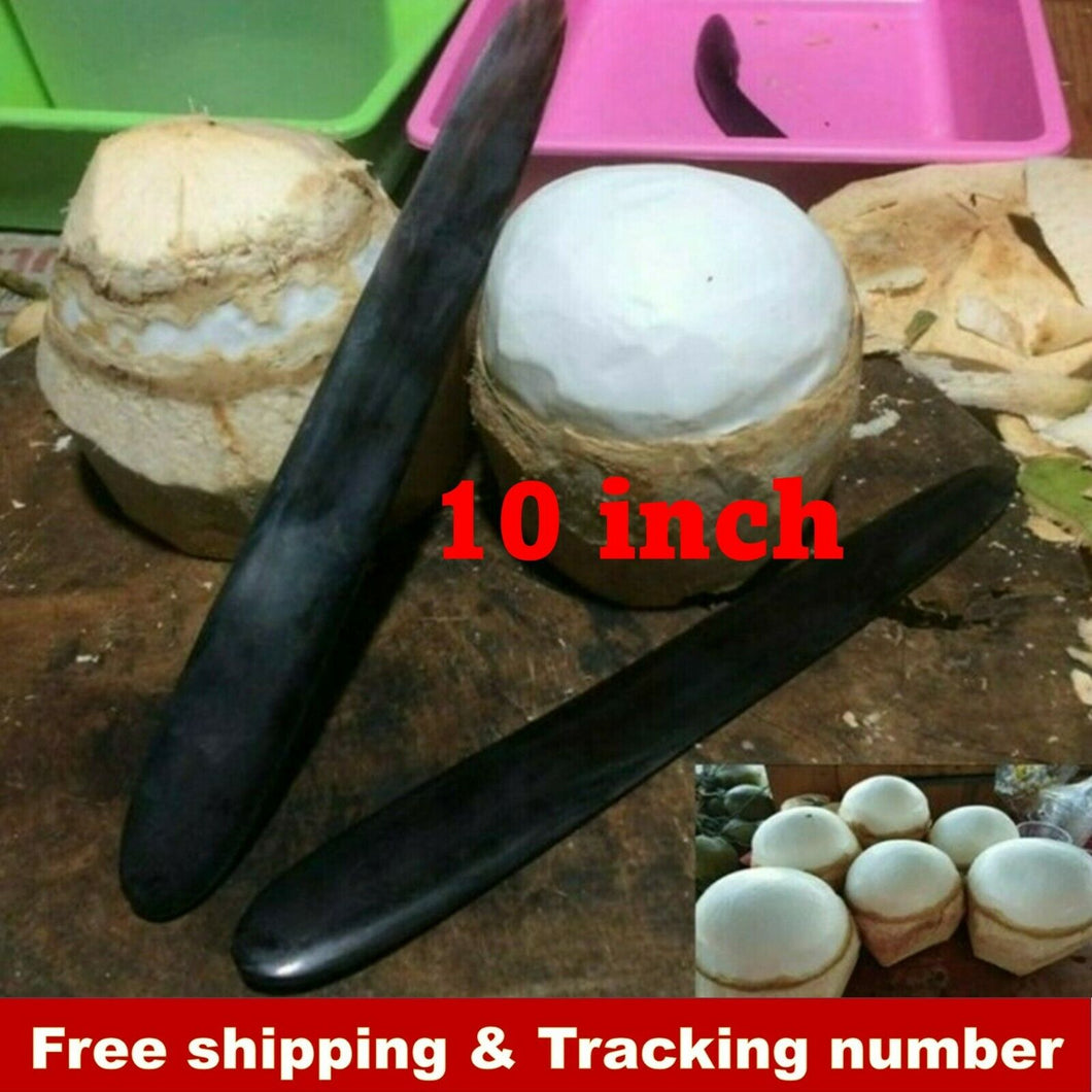 Knife Open Coconut Tool Meat Romover Buffalo Horn Handle Opener Gadget Remove