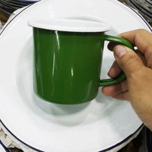 Load image into Gallery viewer, Enamel Mug Enamelware Cup Vintage Camping Coffee Tea Mugs Drinking Outdoor 9cm