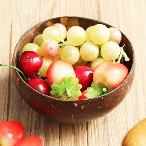 Bowl Soup Coconut Shell Vintage Orgainic Handmade Food Eco Friendly Brown