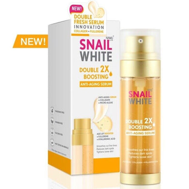 Snail White Serum Anti-Aging Double Boosting 2X Reduce Wrinkles Look Radiant