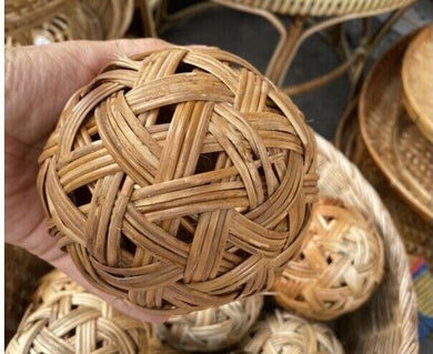 1Pc of Sepak Takraw Thai Rattan Balls Sport Kick Handmade style Home Decor