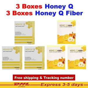 6 X Honey Q Dietary Supplement & HONEY Q FIBER Detox Weight Management