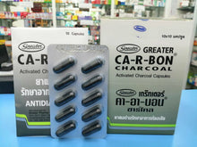 Load image into Gallery viewer, 10X Charcoal Capsules CA-R-BON Pills Antiflatulent Antidiarrheal Digestive